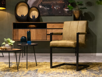 groene industriële eetkamerstoel