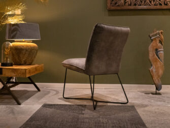 Eetkamerstoel Bonetto no arm - velvet - hunter