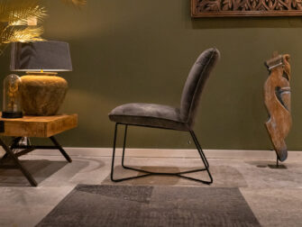 Eetkamerstoel Bonetto no arm - velvet - hunter