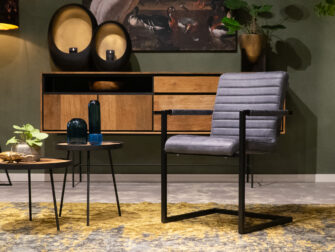 donkerblauwe eetkamerstoelen uit voorraad