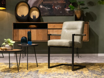 groene eetkamerstoel suede stof