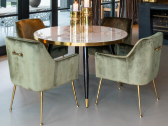 luxe comfortabele eetkamerstoelen velvet stof