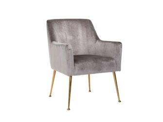 chique grijze velours eetkamerstoel richmond interiors