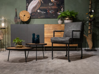 Eetkamerstoel met wielen