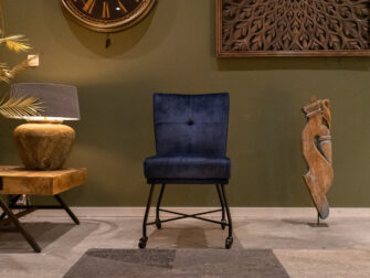 blauwe eetkamerstoel