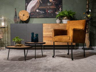 Eetkamerstoel op wielen