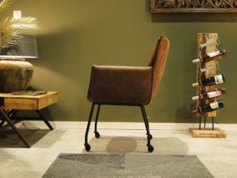 lederen eetkamerstoel