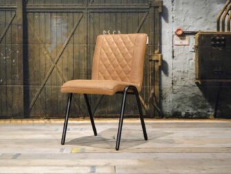 retro leren eetkamerstoel