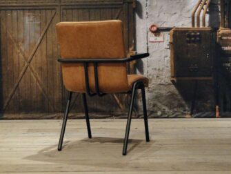 lederen eetkamerstoel