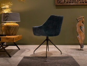 eetkamerstoel fluweel stof