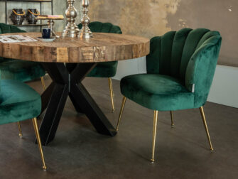 hotel chique eetkamerstoelen velours stof