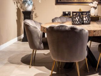 hotel chique eetkamerstoelen velours stof