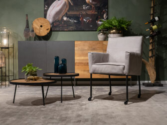 Grijze eetkamerzetel