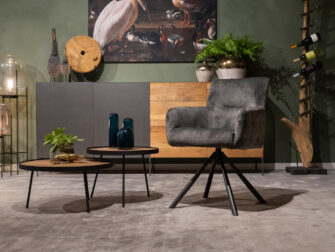 groene draaibare eetkamerstoel