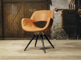 leren Eetkamerstoel Larino - leer walnut