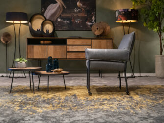 grijze eetkamerstoelen op wielen leer