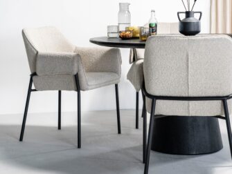 eetkamerstoel tony teddy stof voorraad