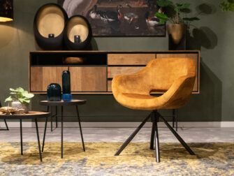 velvet kuipstoel met auto return functie