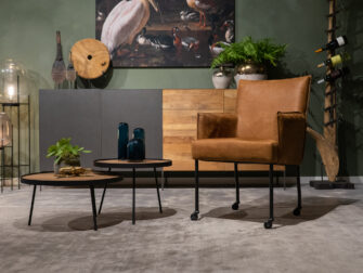 Stevige stoel op wielen