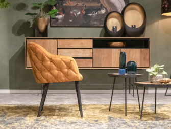 chique cognac velours kuipstoelen