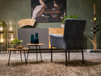 blauwe eetkamerstoel