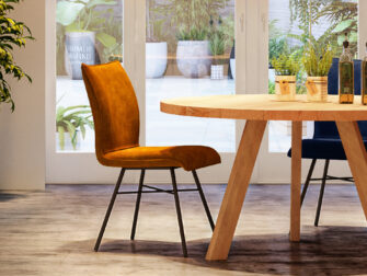 Eetkamerstoel Paluzzo 2211906 velvet cognac indigo en moss RTLF246