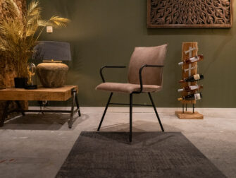 Eetkamerstoel met rond frame