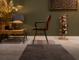 Eetkamerstoel in velours stof