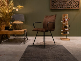 Verlours eetkamerstoel