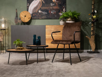 Koffiekleur eetkamerstoel