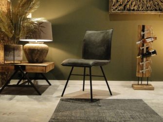 donkergrijze kuipstoel