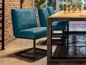 petrol eetkamerstoel