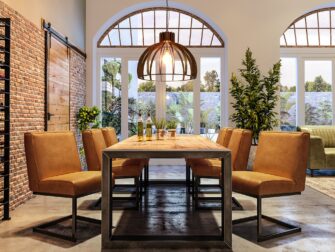 cognac leren eetkamerstoelen