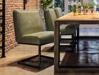 industriele groene eetkamerstoel