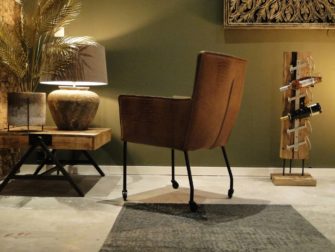 lederen eetkamerstoel