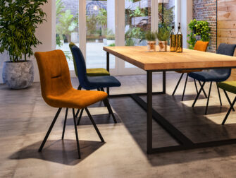 cognac kuip eetkamerstoel