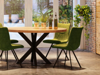 Eetkamerstoel Trevano 2081564 bull eco leder moss RTLF226