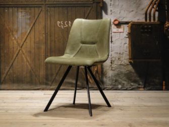 groen leren kuipstoel