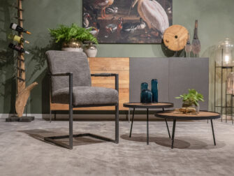 Grijze eetkamerstoel