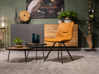 Eetkamerstoel op kruispoot