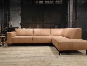 Grote hoekbank is stof