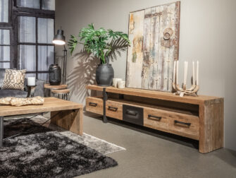 teak houten tv-meubel met laden