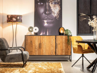 3 deurs dressoir recyclet teak