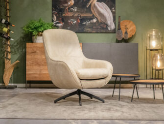 beige draaifauteuil