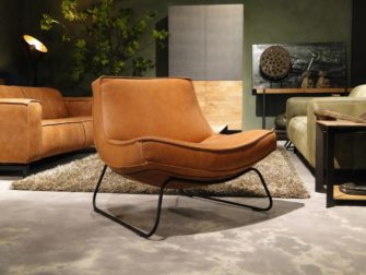 Bruin leren fauteuil