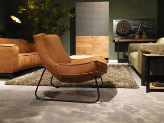 Cognac kleur fauteuil