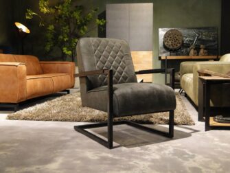 Stoere grijze fauteuil