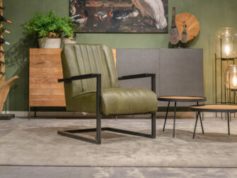 olive leren stoelen