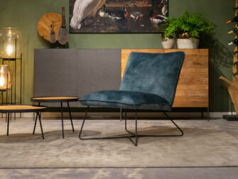 industriële fauteuil blauw