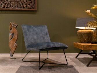 Blauwe relaxfauteuil